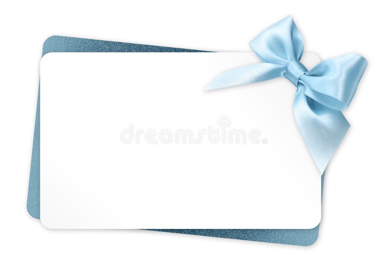 Vale-oferta com a curva da fita azul isolada no branco ilustração royalty free Vale-oferta com a curva da fita azul isolada no branco ilustração royalty free