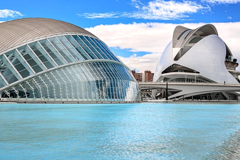 Valencia science centre editorial stock image. Image of curved 2122564