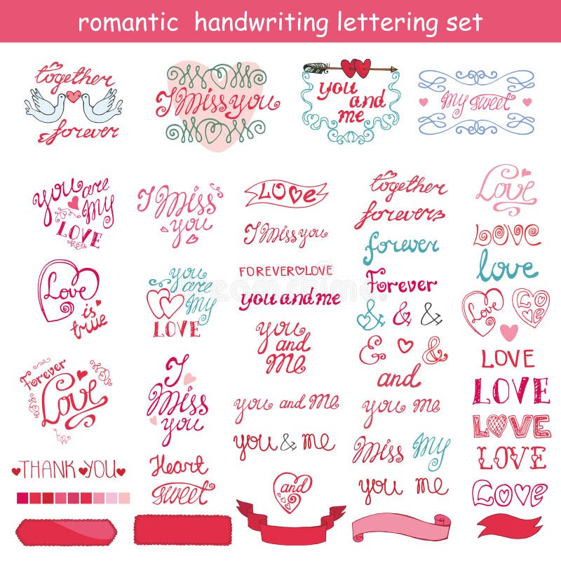 Valentindagdesign, etiketter, symbolsbeståndsdelar stock illustrationer Valentindagdesign, etiketter, symbolsbeståndsdelar stock illustrationer