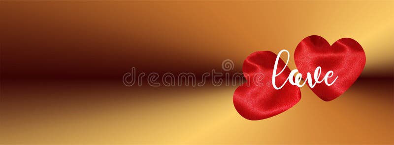 Valentine Banner for Facebook Cover with Hearts on Brass Metal Background  Stock Image - Image of beautiful, attraction: 170001073
