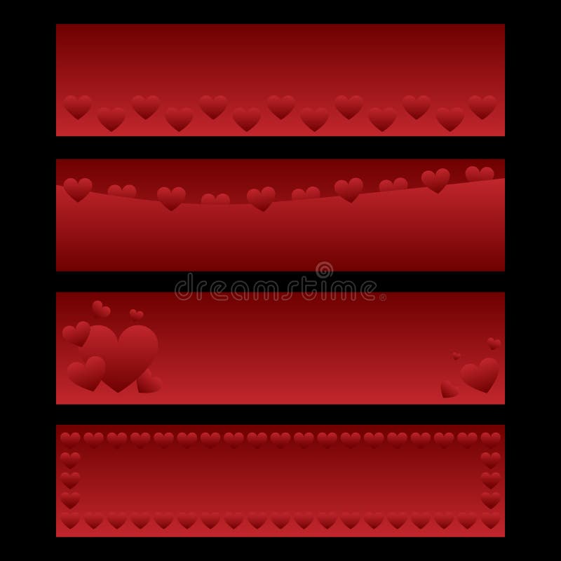 Valentine banners royalty free illustration Valentine banners royalty free illustration