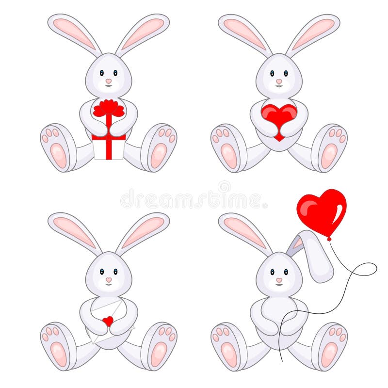 Valentine Bunnies illustration de vecteur Valentine Bunnies illustration de vecteur