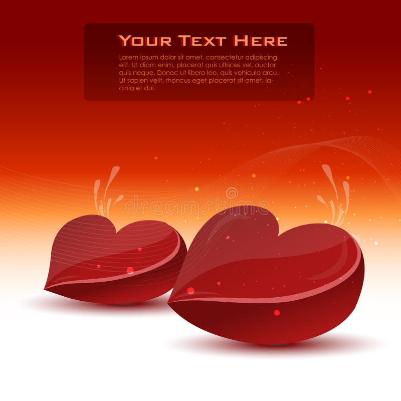 Valentine card with hearts royalty free illustration