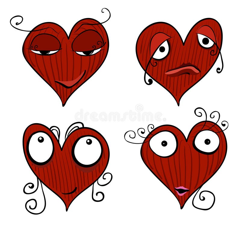 Valentine cartoon girl royalty free illustration