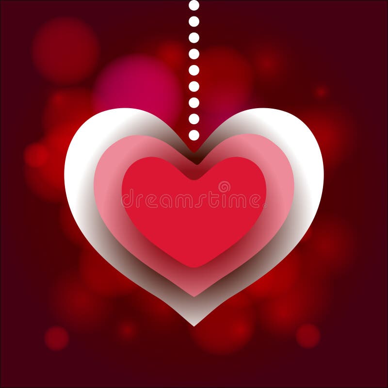 Valentine Day heart label love background vector illustration