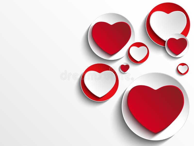 Valentine Day Heart on White Button