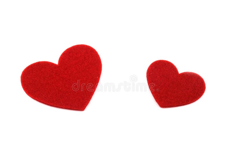 Valentine felt hearts stock photo. Image of white, outs 4025106