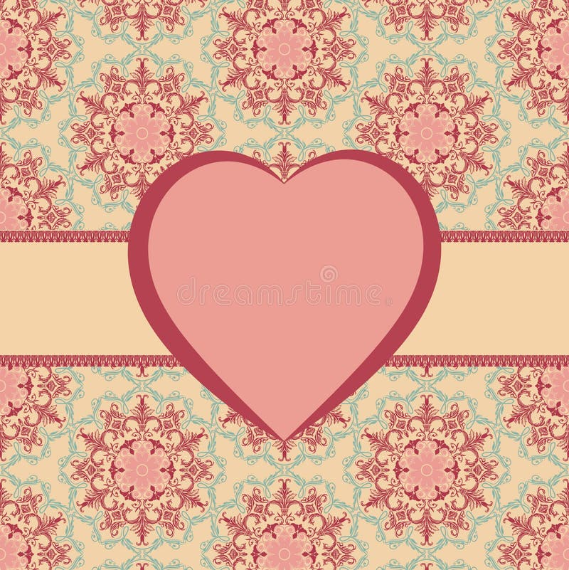 Valentine frame vector illustration