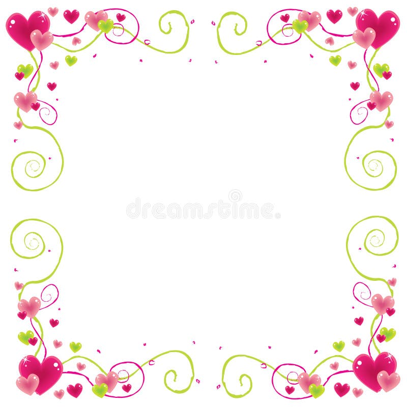 Valentine frame vector illustration