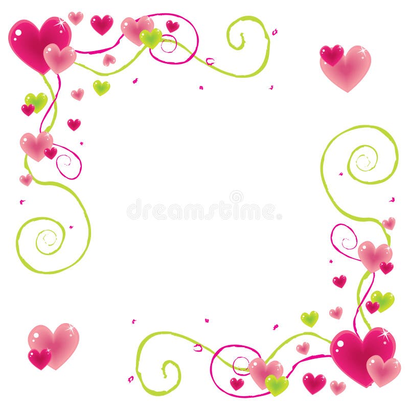 Valentine frame vector illustration