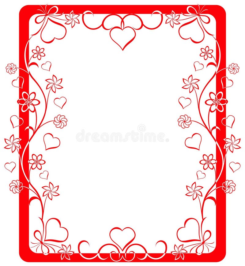 Valentine frame, vector stock illustration