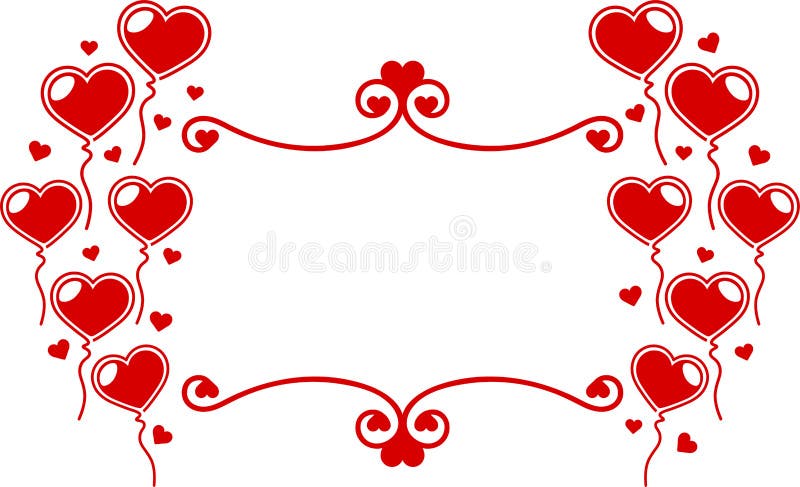 Valentine frame stock illustration