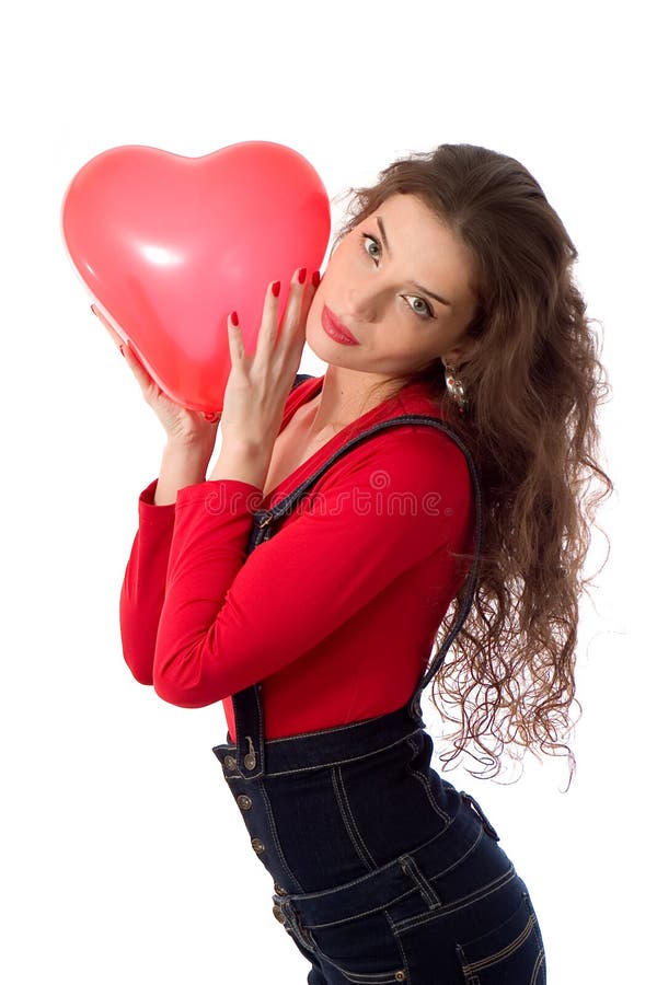 Valentine girl stock photo. Image of love, studio, happiness 4102050