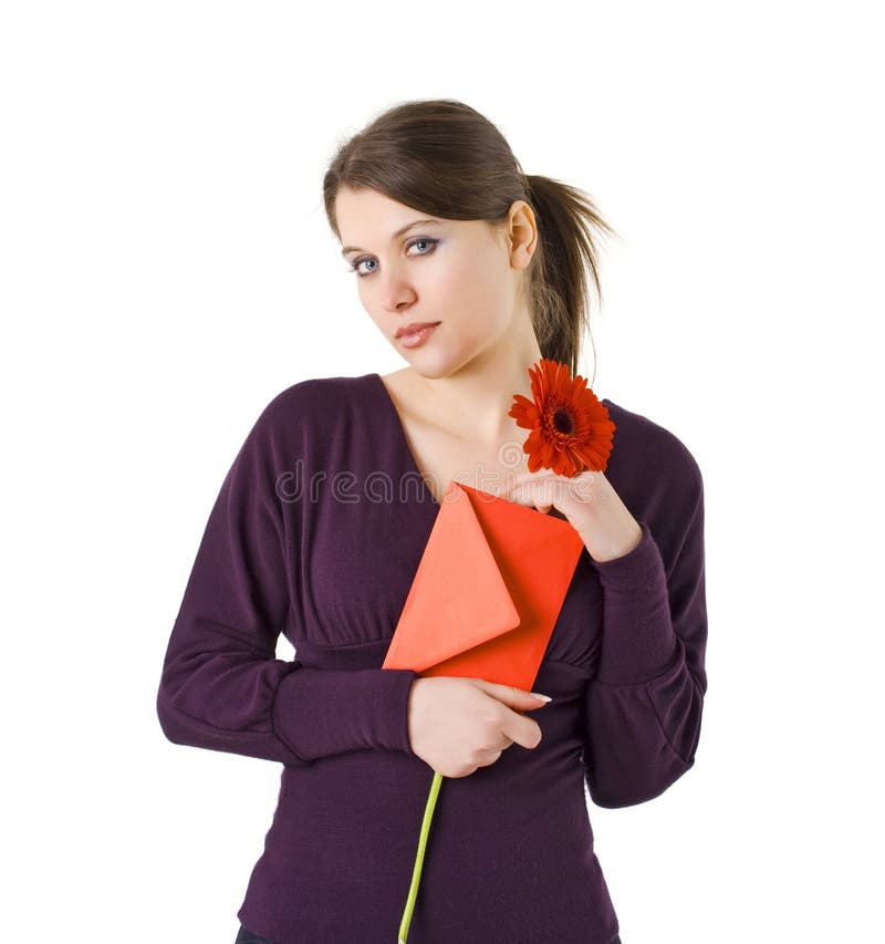 Valentine girl stock image. Image of emotions, love, young 7638937