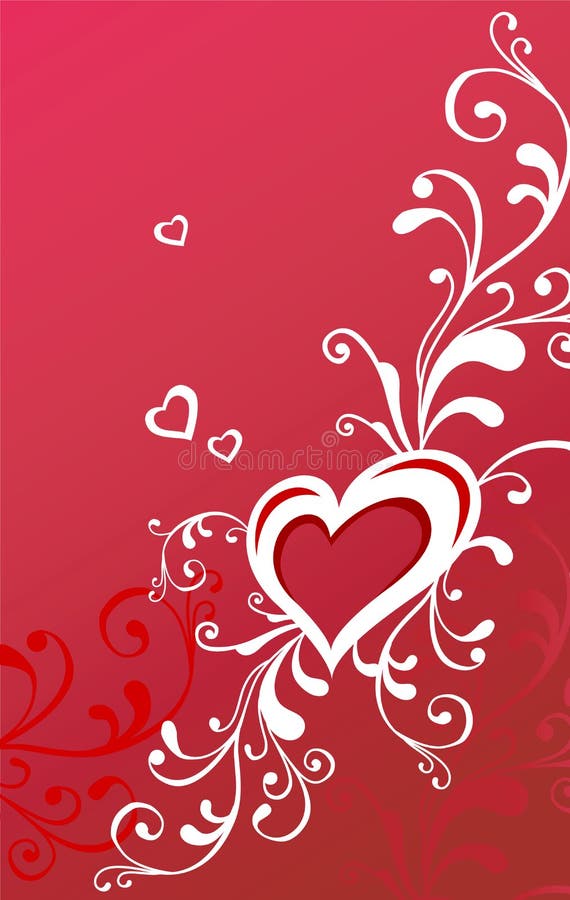 Valentine greeting card with heart