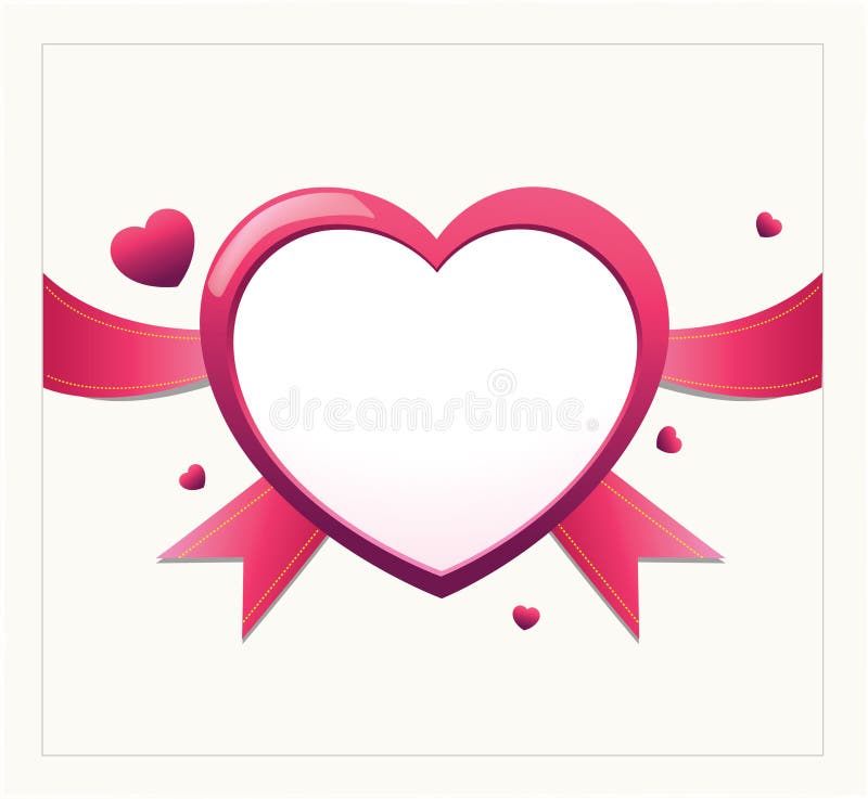 Valentine Heart Card Design stock illustration