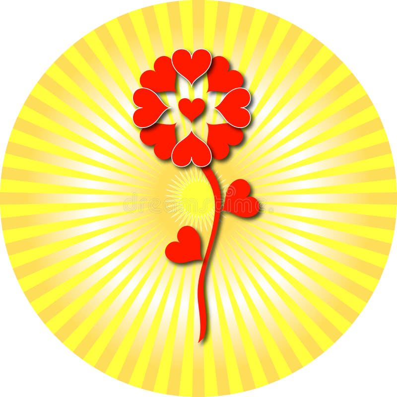 Valentine heart flower