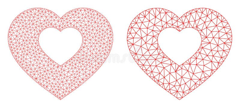 Heart Wireframe Grid Stock Illustrations – 790 Heart Wireframe