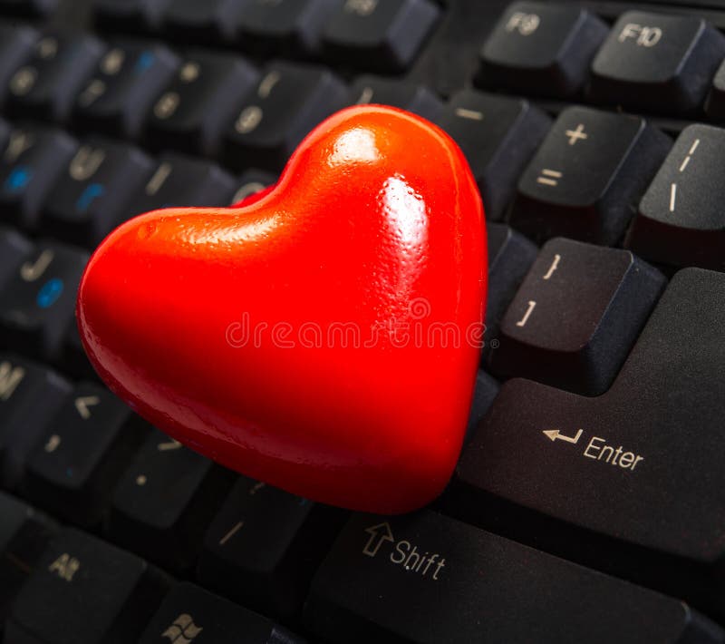 Valentine heart stock photo. Image of keyboard, reminder 36971040