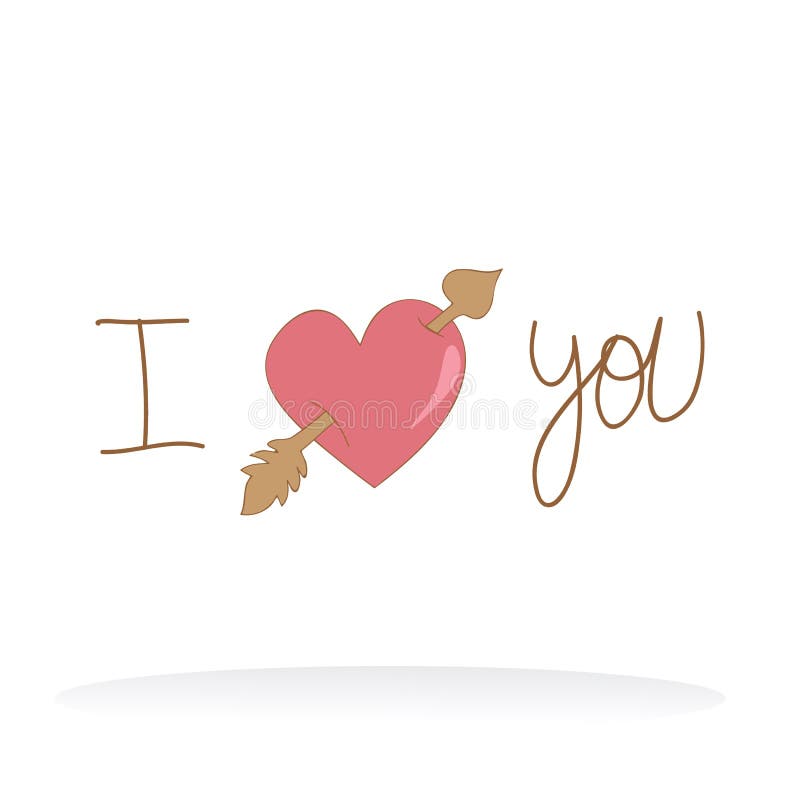 Valentine I love you stock illustration Valentine I love you stock illustration