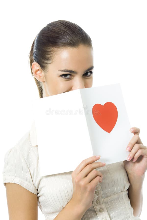 Valentine karciana kobieta obraz stock