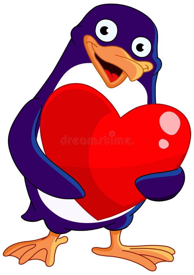 Valentine penguin stock vector. Illustration of romantic - 12827979