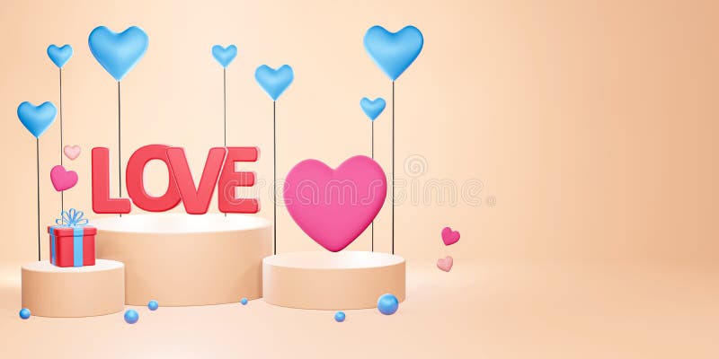 Valentine S Day Background with 3d Hearts on Red, Happy Valentine ...