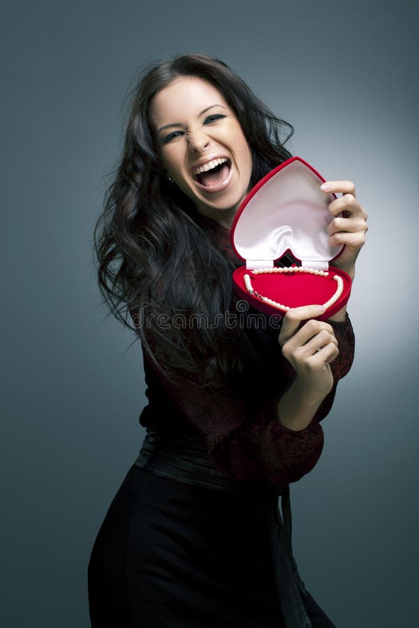 Valentine's Day. Beautiful smiling woman stock images Valentine's Day. Beautiful smiling woman stock images