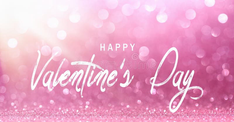 Valentine`s Day, Bright Pink Light Bokeh Effect royalty free stock photography