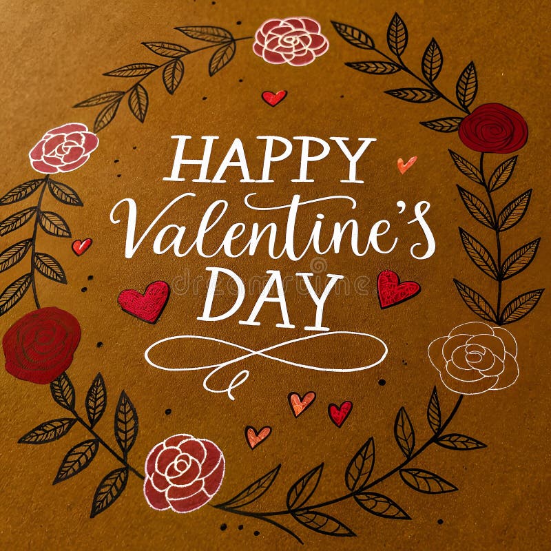 Happy Valentine\'s Day Romantic Background with Heart royalty free illustration