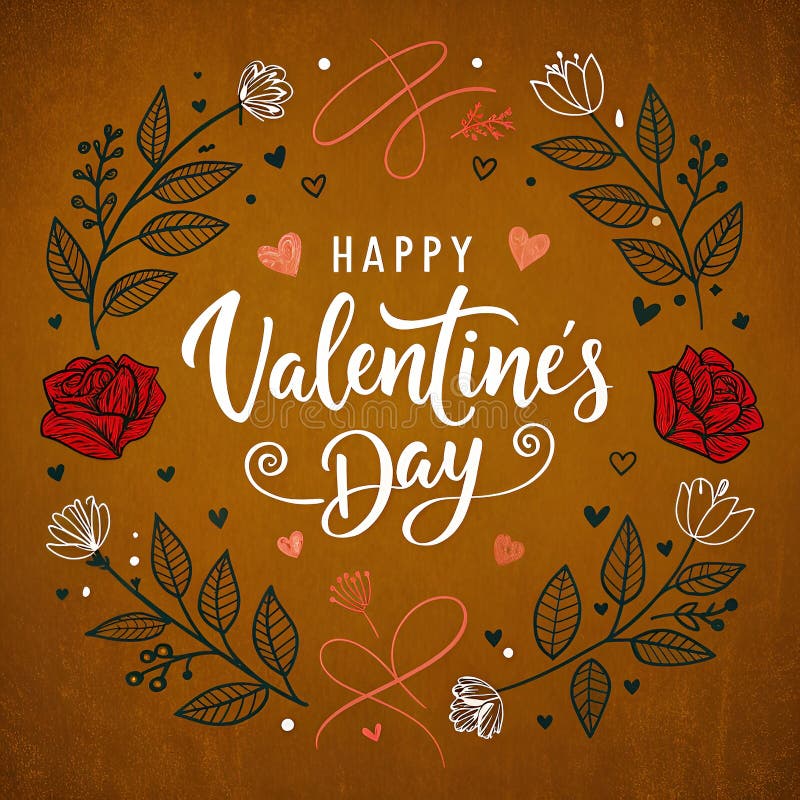 Valentine\'s Day Celebration Background with Cute Heart Patterns stock illustration