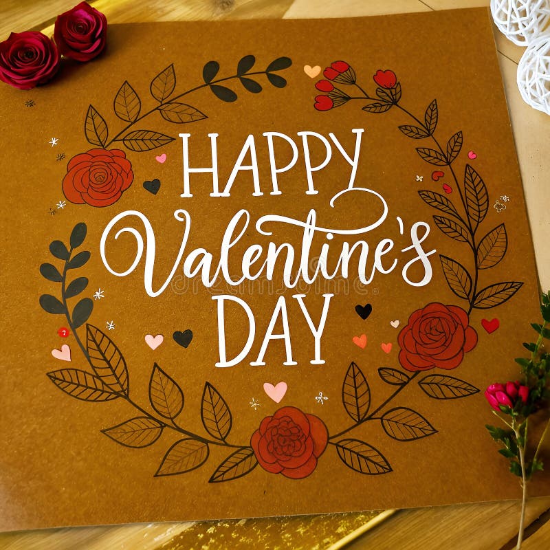 Happy Valentine\'s Day Romantic Background with Heart royalty free illustration
