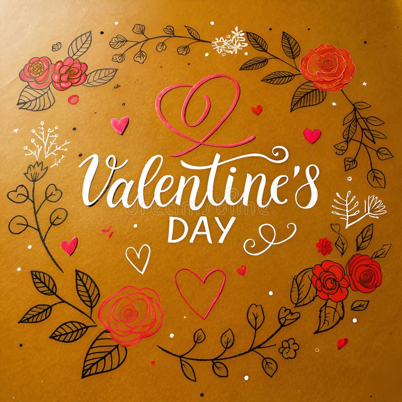 Happy Valentine\'s Day Romantic Background with Heart royalty free illustration