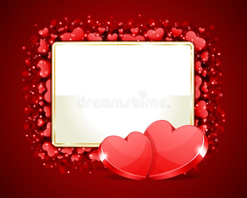 Valentine s day frame with two h