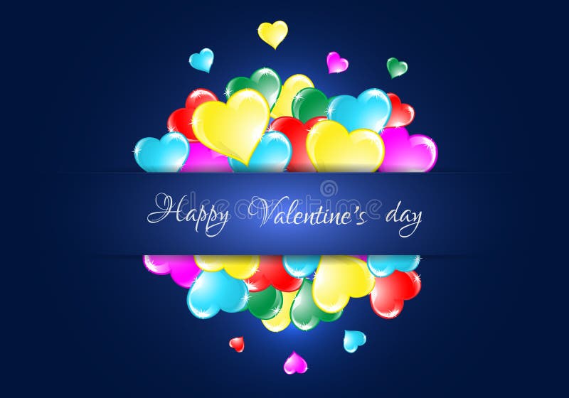 Valentine`s day. Greeting card by St. vector illustration.