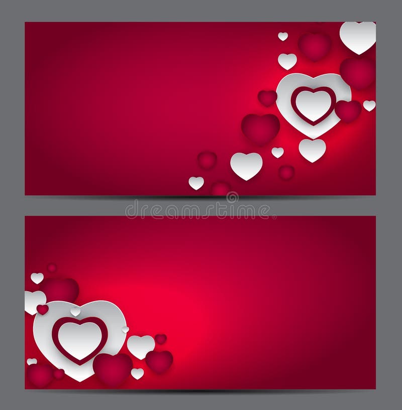 Valentine s Day Heart Symbol Gift Card. Love and Feelings Backgr