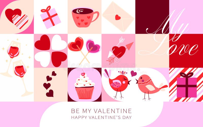 Free Vector  Valentine's day cards vintage minimalist design collection