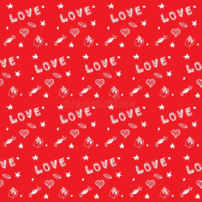 Valentine s day red seamless background