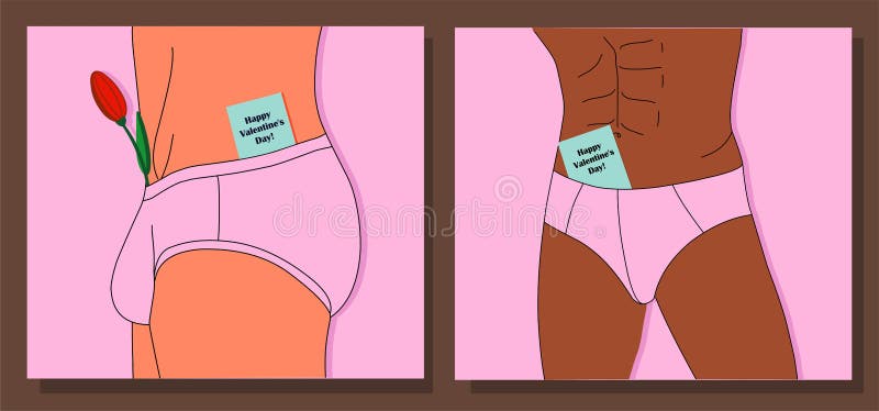 Valentine S Day. Man. Men S Underwear Stock Vector - Illustration of  modern, backdrop: 208034724