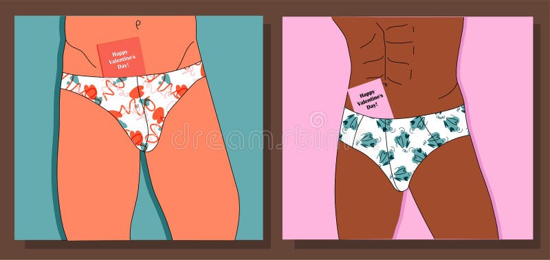 Valentine S Day. Man. Men S Underwear Stock Vector - Illustration of  modern, backdrop: 208034724