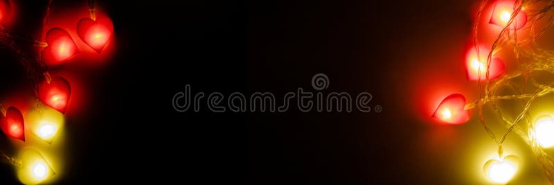 Valentine`s day. Valentines abstract background with hearts and glow.