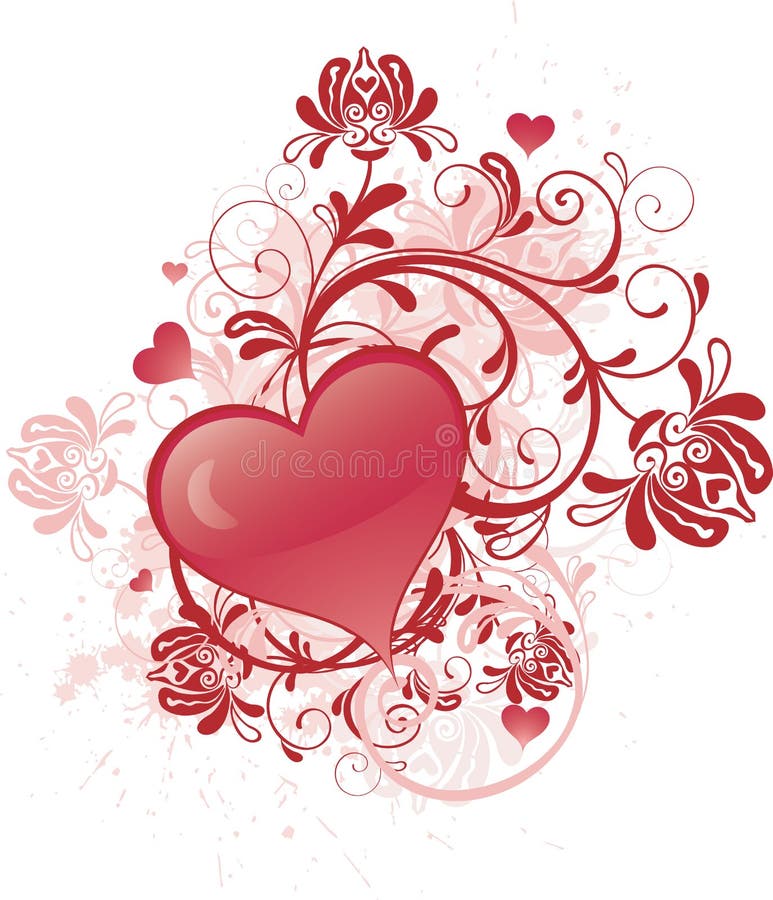 Valentine S Heart with Love / Vector Stock Vector - Illustration of ...