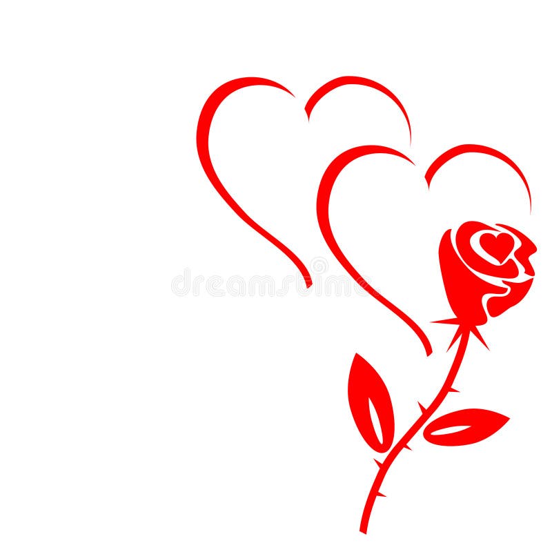 Valentine's flower. royalty free illustration
