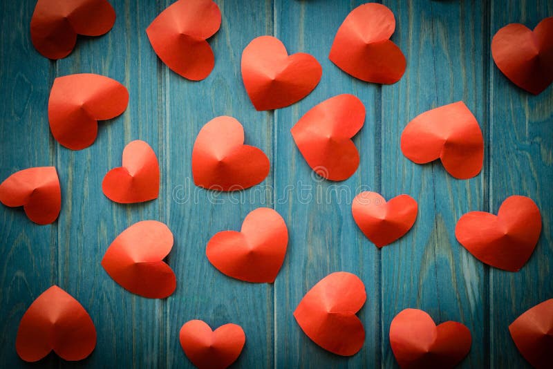 Valentine s paper hearts stock photo. Image of heart 67108670