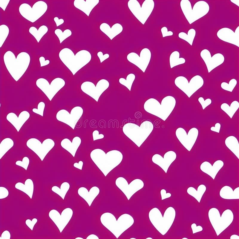 Valentine Seamless Hearts Pattern Stock Illustration - Illustration of ...