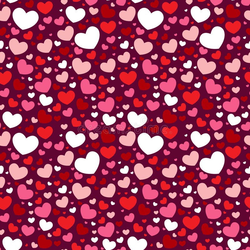 Valentine seamless pattern with hearts