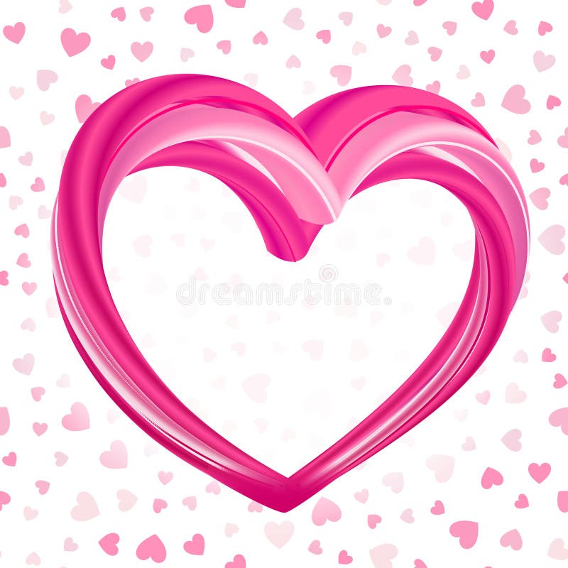 Valentines Background, Abstract Pink Heart Shape Stock Vector Illustration of 14th, bright