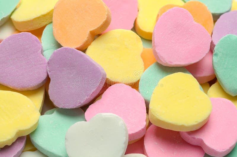 Valentines Candy Heart Close Up