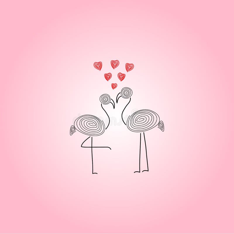 Download Two loving hearts stock vector. Illustration of beat ...