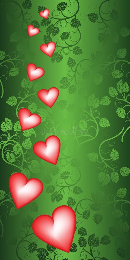 Valentines day background with hearts